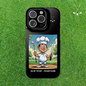 Funny Golf Phone Case, Cartoon iPhone 16 Snap Cover, Supports Wireless Charging, Golf Gift for Him or Her, Golf Trip Accessory