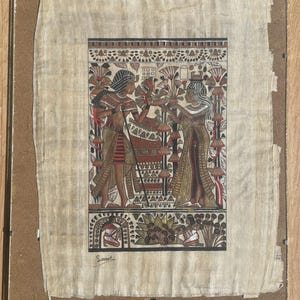 Fine Handmade Ancient Egyptian Papyrus of King Tut&#39;s Marriage