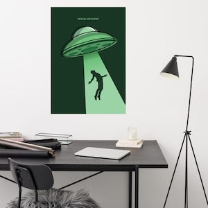 Lost in Space – Minimalist Alien Abduction Poster