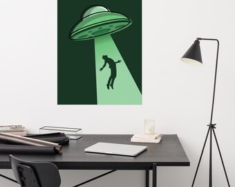 Lost in Space – Minimalist Alien Abduction Poster