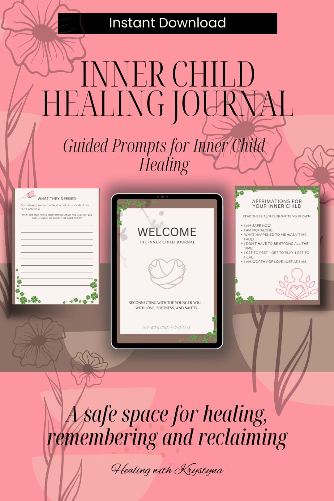 Inner Child Healing Journal | Guided Shadow Work Workbook | Self Love ...