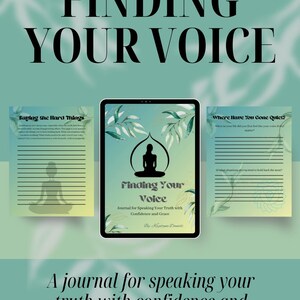 Finding Your Voice Journal | Guided Prompts for Confidence & Self Expression | Healing Workbook for Self-Trust | Printable Digital Journal