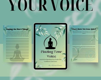 Finding Your Voice Journal | Guided Prompts for Confidence & Self Expression | Healing Workbook for Self-Trust | Printable Digital Journal