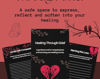 Grief Journal | Healing Through Loss Workbook | Guided Grief Support Journal | Coping with Loss Prompts | Digital Download