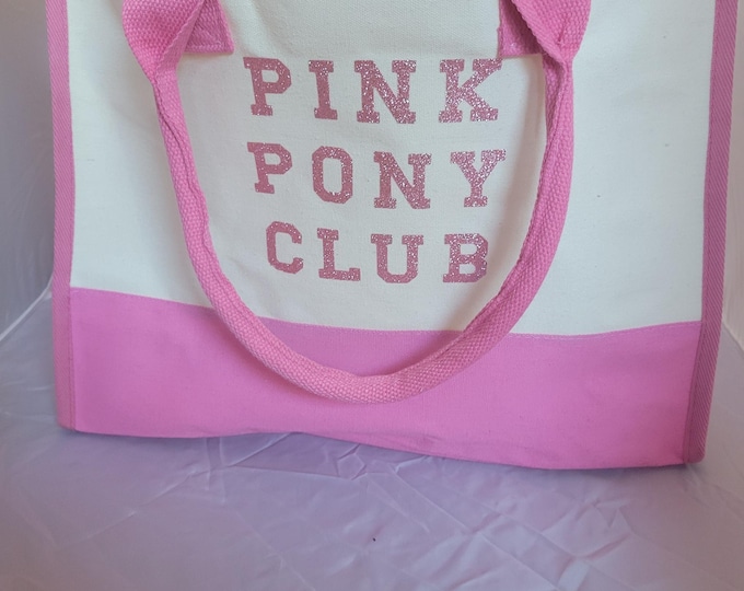 PINK PONY CLUB Square Bottom Tote Machine Washable