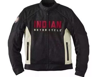 Indian motorjack heren mesh | Raceuitrusting voor motorfietsen van TrendTribeStorePK