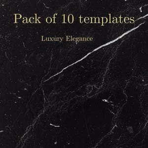 Luxus Instagram Vorlagen für Canva10 / Black Marble Gold Social Media Kit / Elegante Business Vorlagen / Bearbeitbares Canva Luxus Engagement Kit 10