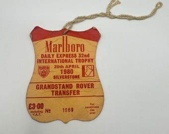 Marlboro 1980 Silverstone Grandstand Rover Transfer Ticket Vintage Memorabilia