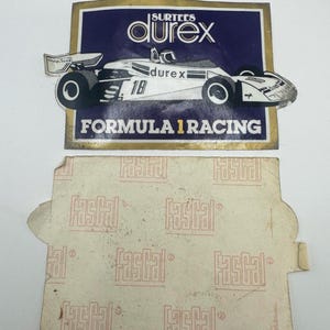 Durex Surtees Formula 1 Racing Vintage Sticker Decal Classic Memorabilia image 1