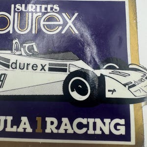 Durex Surtees Formula 1 Racing Vintage Sticker Decal Classic Memorabilia image 5