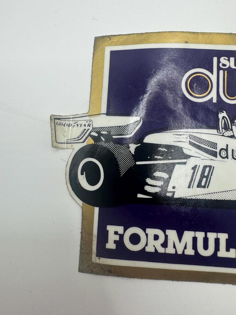 Durex Surtees Formula 1 Racing Vintage Sticker Decal Classic Memorabilia image 7