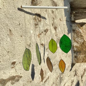 Hand-crafted vibrant coloured stained glass mobile suncatcher decoration