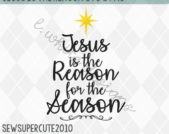 Jesus is the Reason for the Season SVG STUDIO and PNG cuttable file