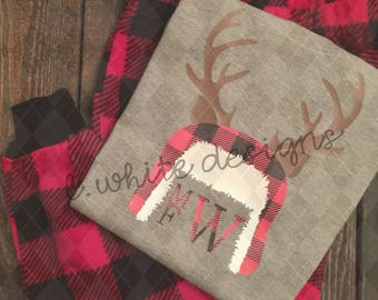 Trapper Hat Reindeer Antlers SVG STUDIO and PNG cuttable file