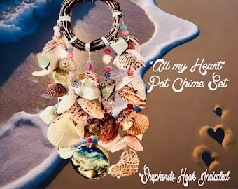Unique Handmade Shell Wind Chime: Tropical Bells Decor Soothing Sounds Gift for her