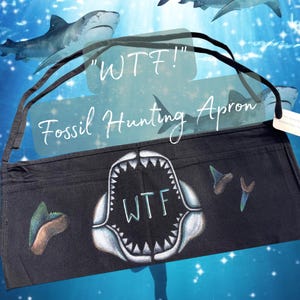 Shark Tooth Hunting Apron: Coastal Canvas Waist Apron WTF  Fossil Hunter