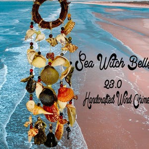 Handcrafted Sea Witch Bells: Shells, Bells, Energy Cleansing, Wind Chimes, Protection Charm