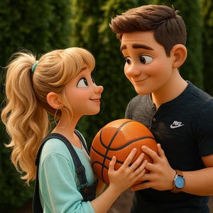 Custom 3D pixar carton Portrait for the Perfect Couple and famly pic.
