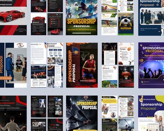 Custom Sponsorship Proposal Design | Sports, Corporate, Event Sponsorship Package | Made to Order Service | Print Ready PDF