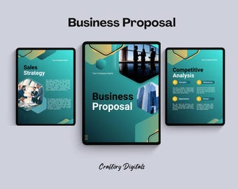 Plantilla editable de propuesta comercial de Canva: Presentación de startup (Descarga PDF A4)