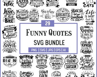 Funny Sarcastic Quotes SVG Bundle: Mom Shirt Designs (Digital Download, Cricut Ready)