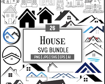 Floral House SVG: Tiny House-overzicht, Cricut Cut-bestand (digitale download)