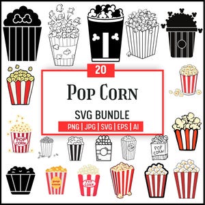 Popcorn Svg Bundle,Popcorn PNG,Popcorn Box Svg,Popcorn Elements,popcorn clipart,Popcorn Clipart,Popcorn Printable,Cut Files For Cricut,AI