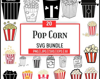 Fresh Popcorn SVG Fresh Popcorn DXF Fresh Popcorn PNG Fresh