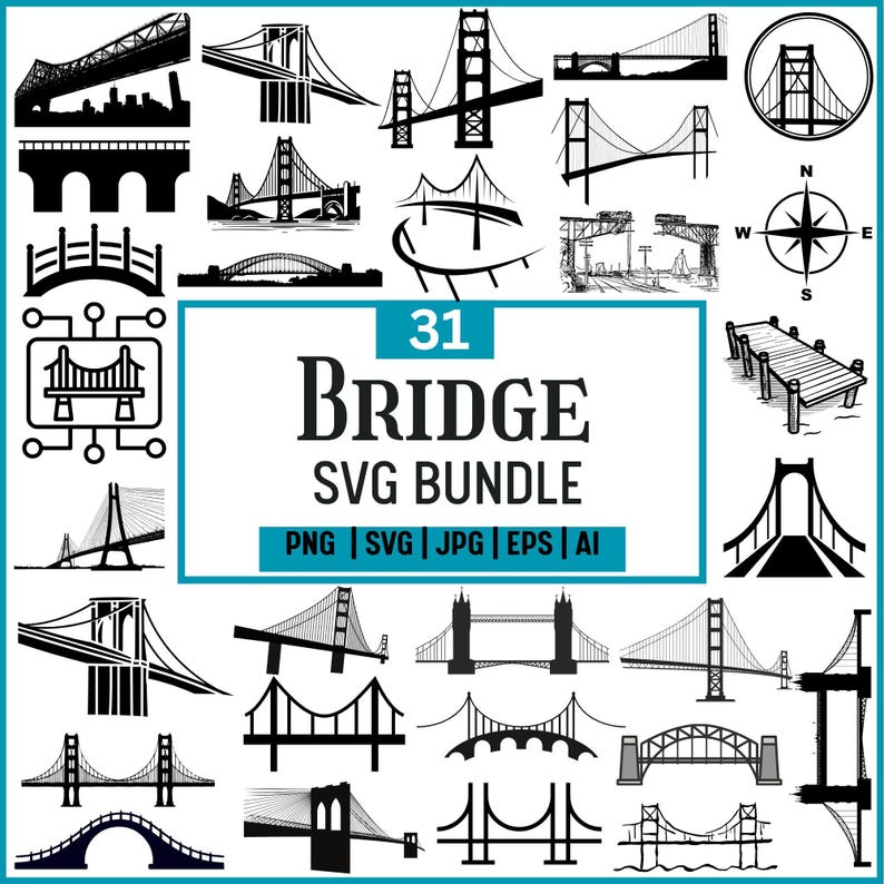 Bridge SVG Bundle, Building Art (digital Download) - Etsy