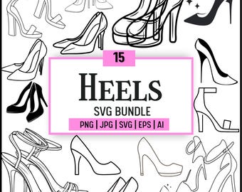 Heels SVG Bundle: High Heel Cut Files für Cricut (Digitaler Download