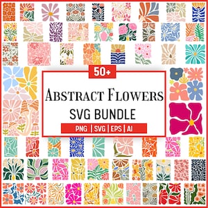 Retro Flower SVG Bundle: Boho Floral Cut Files (Digital Download