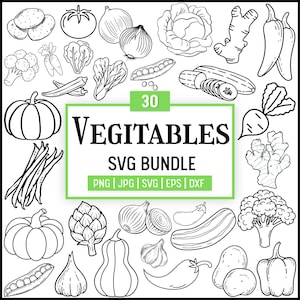 Vegetables SVG,Hand Drawn Vegetables,Food Svg,Vector Files,Fruits Vegetables Svg,High Quality Food Clip Art Bundle,Digital Download