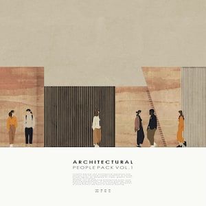 Architectural People Vector Pack Vol 01 – Elevation Scale Figures Illustrator