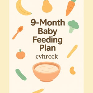 Babyvoedingsplan 9e maand | Afdrukbare babymaaltijdplanner | Dagelijks speenschema | Pdf direct downloaden