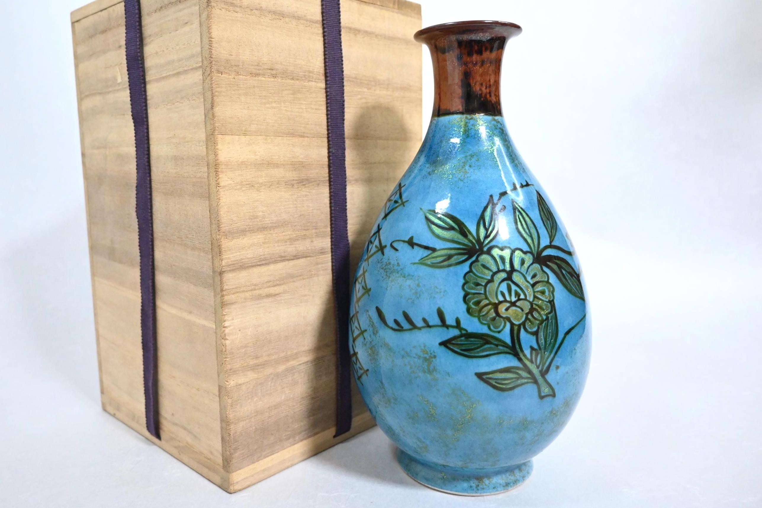 ヴィンテージ九谷焼花瓶：日本の陶芸アート - WabiSabi Decor - Etsy 日本