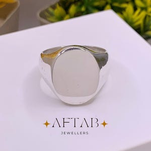 Men’s Silver Ring • Handmade 925 Sterling Silver Signet • Solid Silver Band • Everyday Jewelry • Special Gift for him