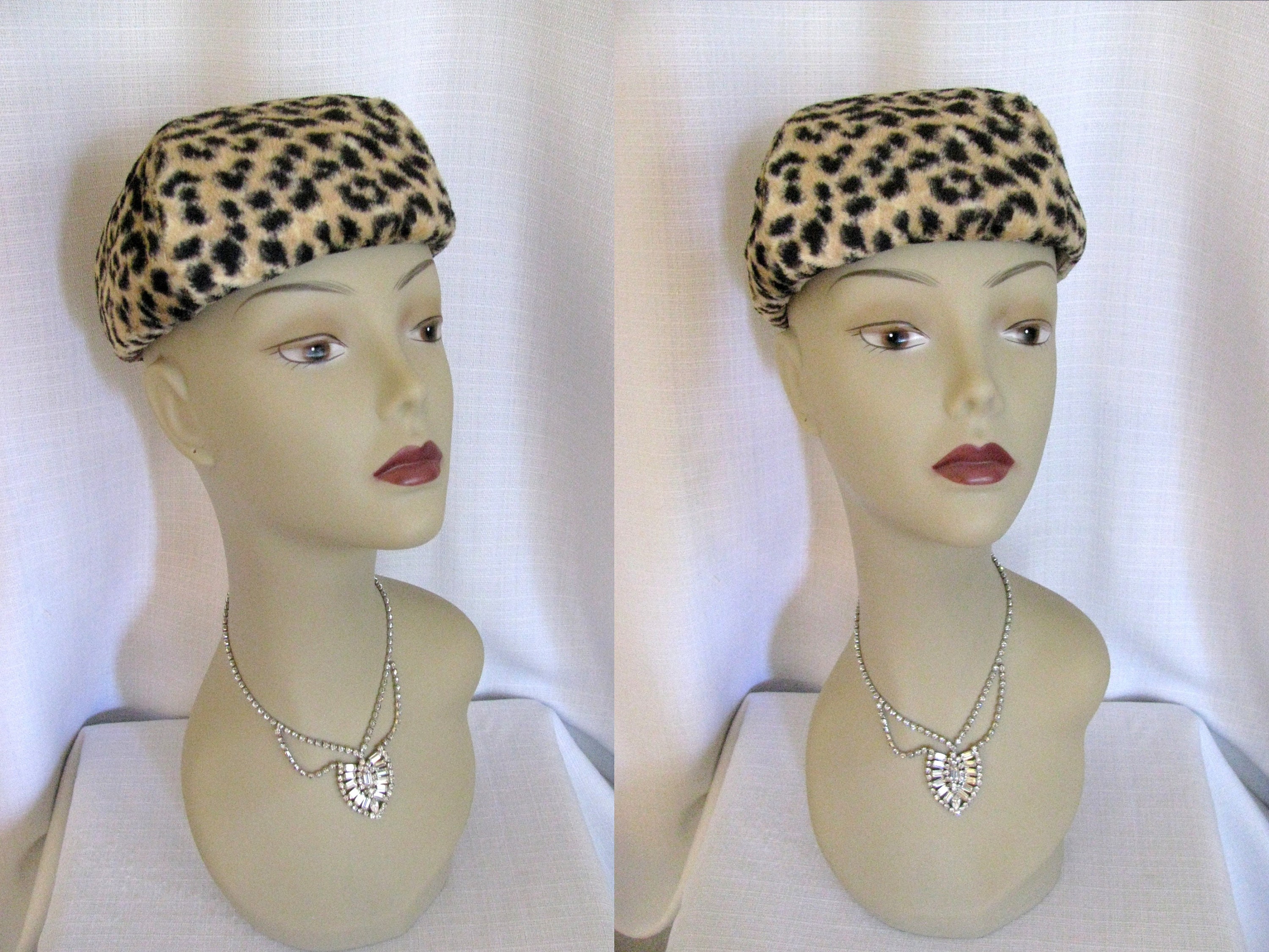 Vintage 1950s CAPADORS Faux Leopard Pill Box Hat - Etsy