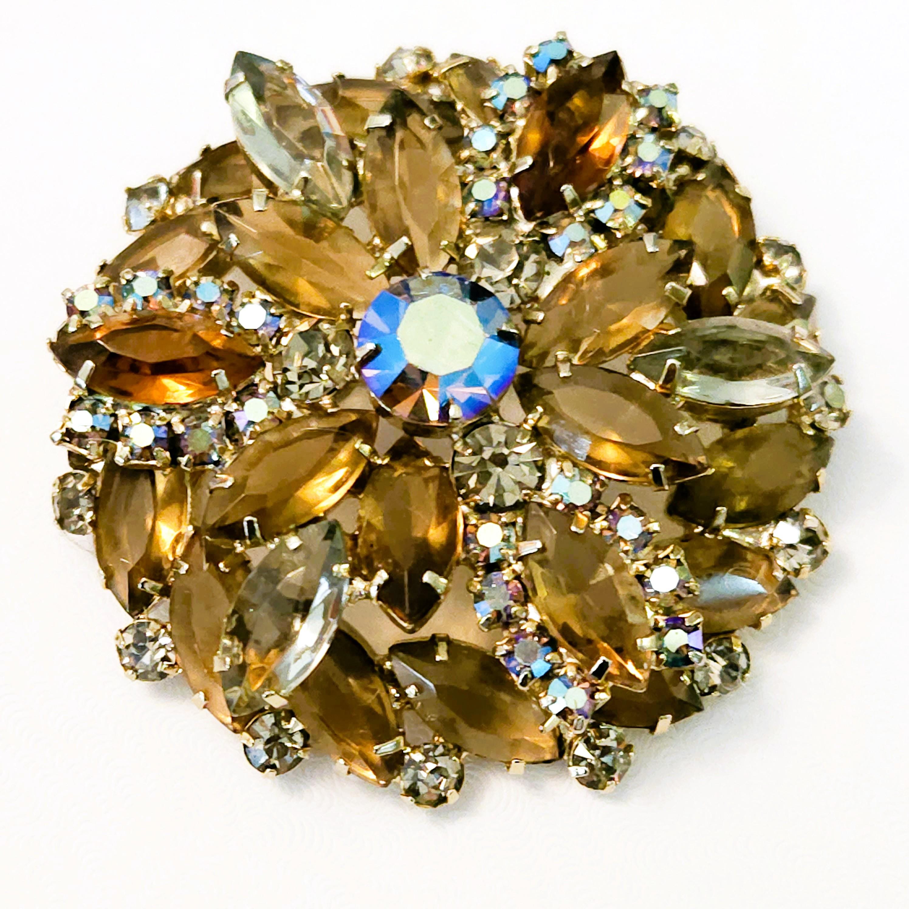 Smokey Topaz Brooch Pin - Etsy