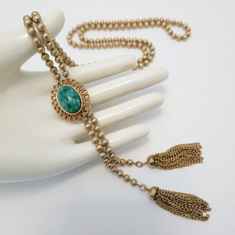Collier Lariat Avon Nacré Avec Rhinestones - Argenté - Neuf Rare Sans Emballage - Cadeau