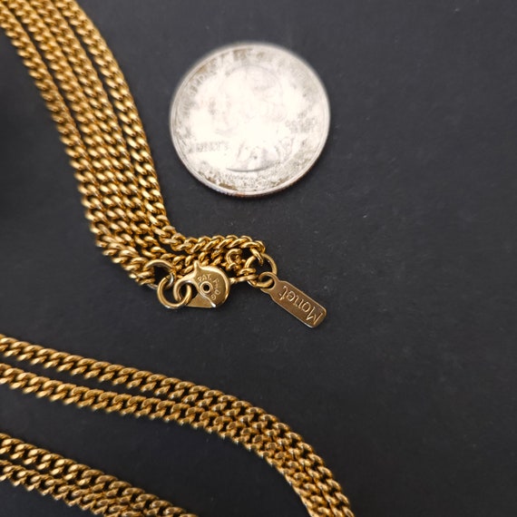 Vintage Monet Opera Length Chain Necklace with a … - image 9