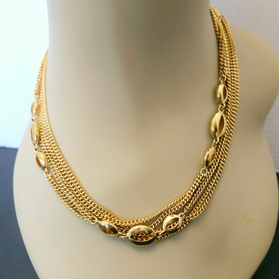 Vintage Monet Opera Length Chain Necklace with a … - image 5