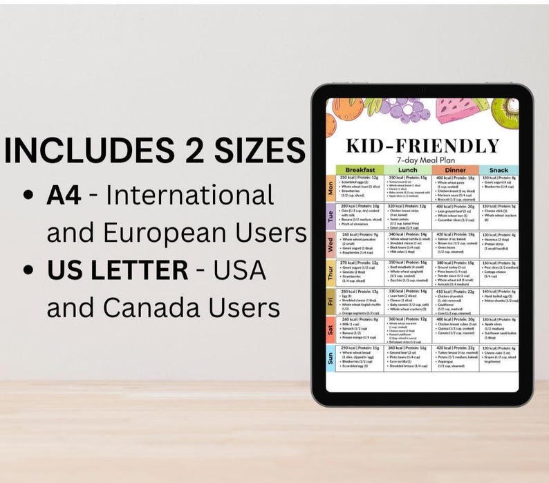 Kid & Toddler Meal Plan | 7-day Healthy Eating Plan for Children ...
