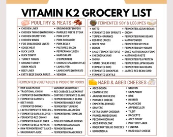 Vitamin K2 Grocery List High K2 Foods Vitamin K2 Deficiency Diet 