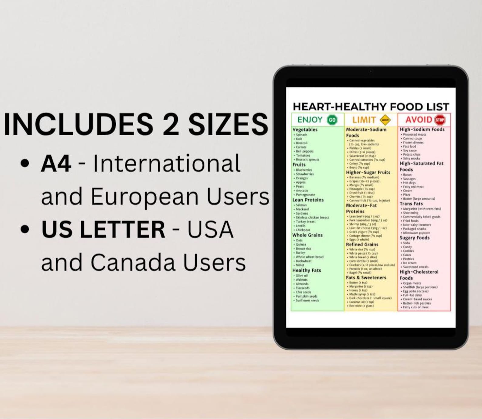 Heart-healthy Diet Food List Printable | Heart Disease Prevention Guide ...