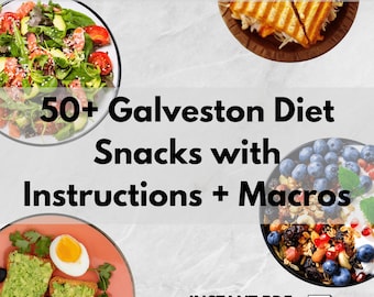 Guía de refrigerios dietéticos de Galveston | Más de 50 refrigerios antiinflamatorios para el equilibrio hormonal y la pérdida de peso | Dieta baja en carbohidratos para la menopausia (PDF imprimible)
