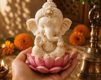 Kit de peinture d'idole de Ganesh à faire soi-même pour les enfants | Activité manuelle pour Ganesh Chaturthi | Peignez votre propre Bappa | Cadeau artistique et festif pour enfants | Pâte à modeler faite à la main