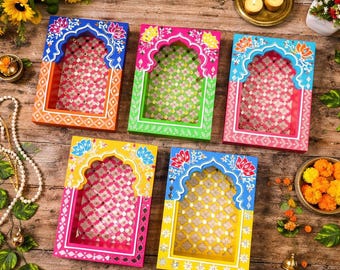 Hand-Painted Jharokha Wall Decor: Indian Style, Handmade