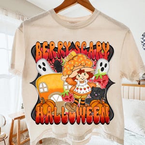 Berry Scary Halloween PNG, Strawberry Shortcake Halloween PNG, Cute Retro Halloween PNG, Spooky Strawberry Png, Digital Download