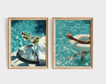 Martini Print, Vintage Summer Decor, Bar Cart Wall Art (Digital Download)