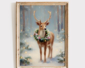 Print kerstrendier, grillige muurkunst, decoratie vakantiehuis
